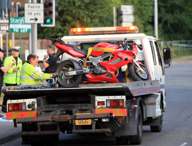 Un incidente motociclistico Un incidente motociclistico